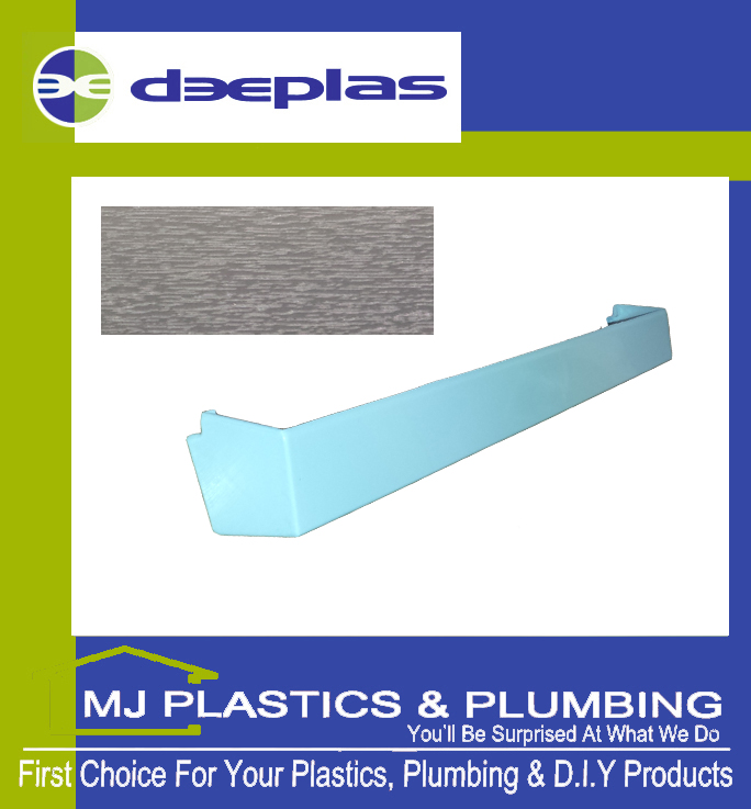 Deeplas External Fascia Corner Double Ended Square Edge 500mm - Anthracite Grey